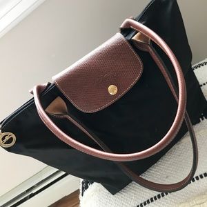 Black Longchamp Le Pliage Tote Bag